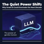 The Quiet Power Shift: Illustration showing small AI models transforming technology and dominating the next decade